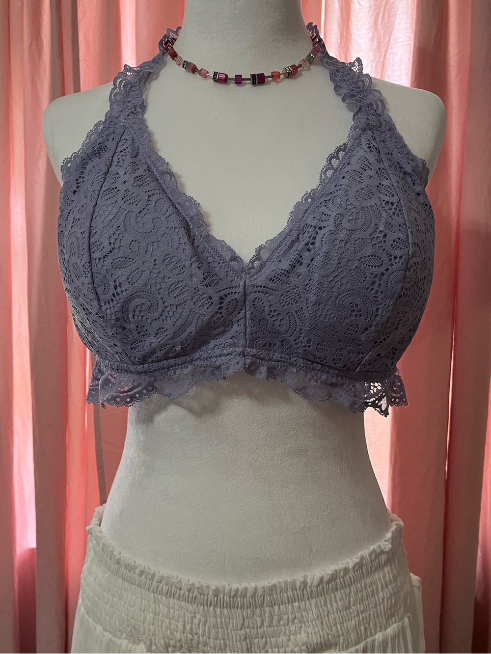 Maurice’s Lace Halter Bralette - Lavender